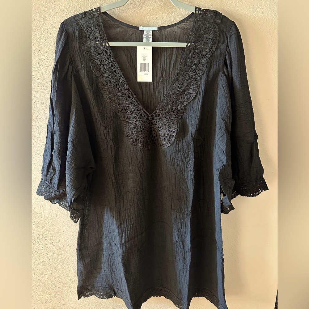 Eberjey SOL Celeste Flowy Top/Cover Up  - NWT